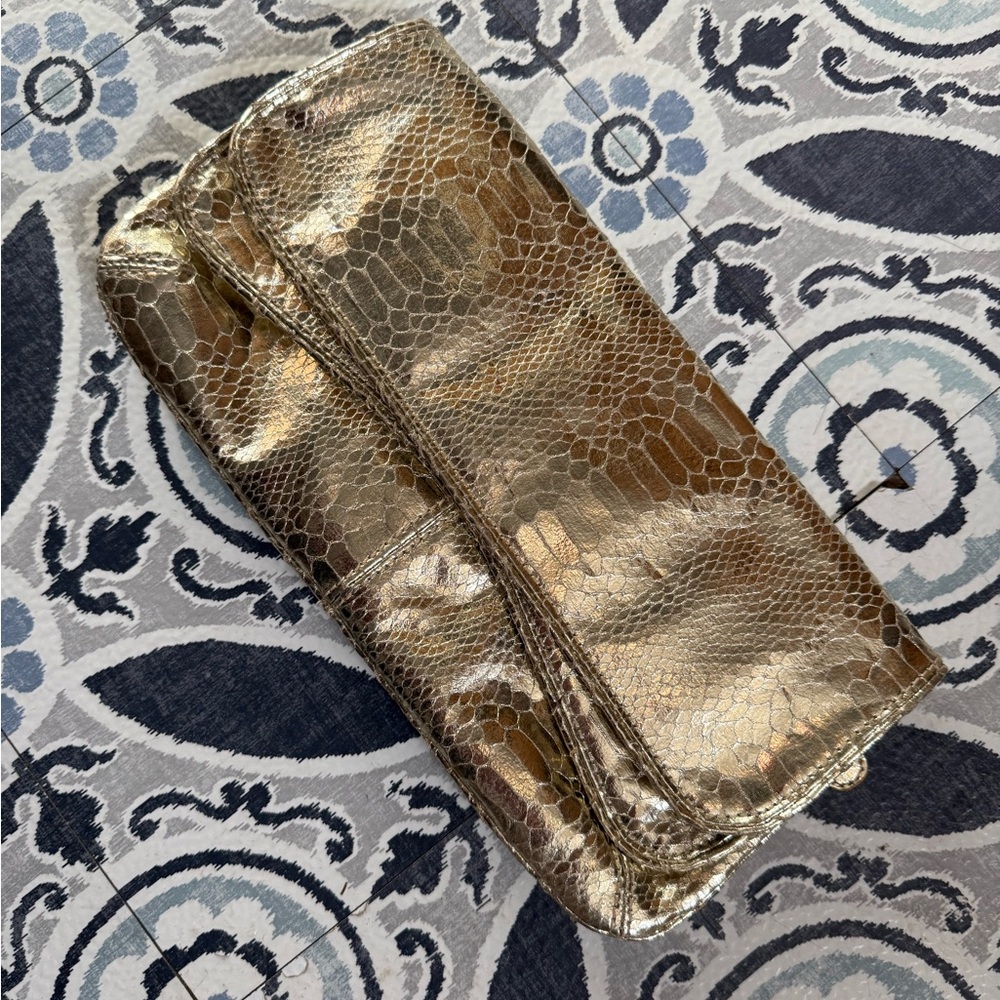 Gold Nine West Clutch
